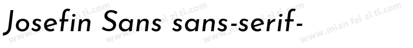 Josefin Sans sans-serif字体转换